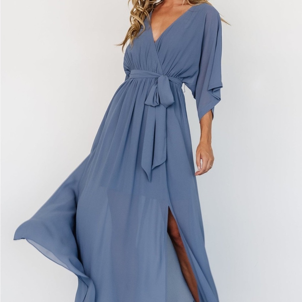 Baltic Born Kia kimono Blue Dress size L NWT